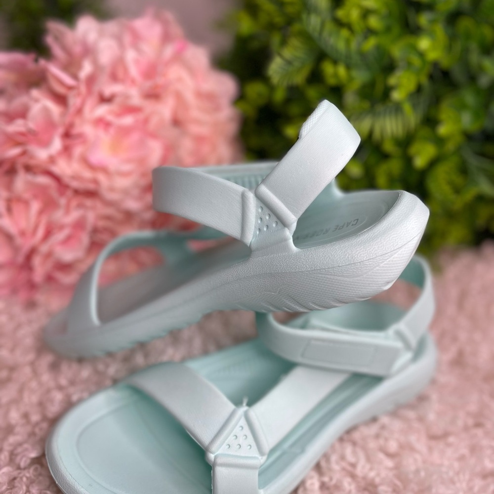 Cape Robbin Blue Sandals with Velcro Closure